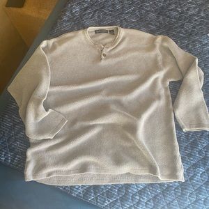 Off White STRUCTURE Polo Sweater | Cotton & Ramie | NWOT